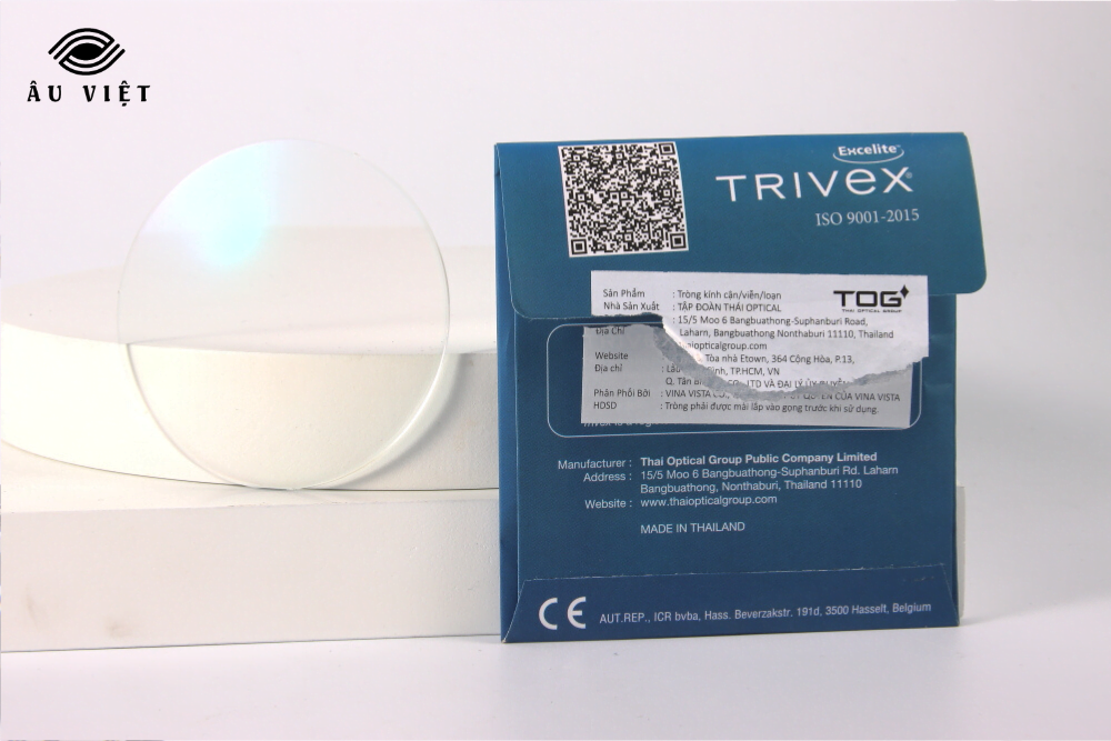Tròng kính TOG chống bể Excelite Trivex Zaphire-Sx chiết suất 1.53 (Thái Lan)