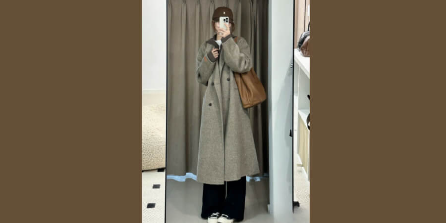 cách phối đồ với áo khoác dạ dài