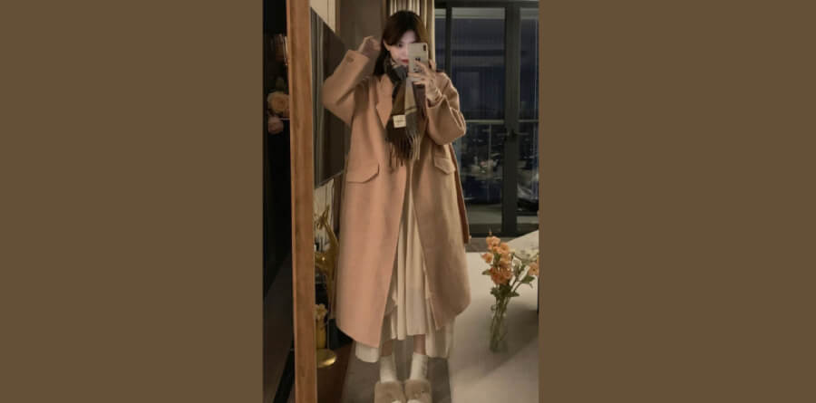 cách kết hợp áo khoác dạ dáng dài