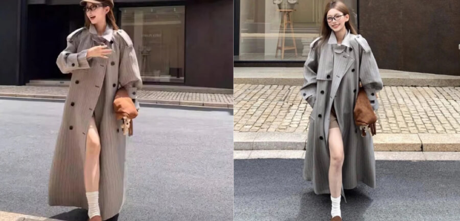 cách kết hợp áo khoác dạ dáng dài