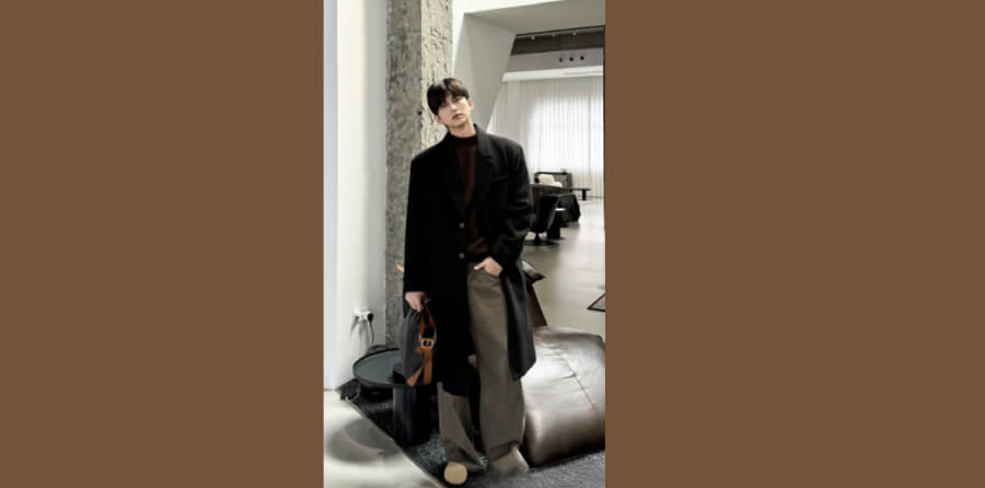 cách phối đồ với áo khoác dạ dài nam