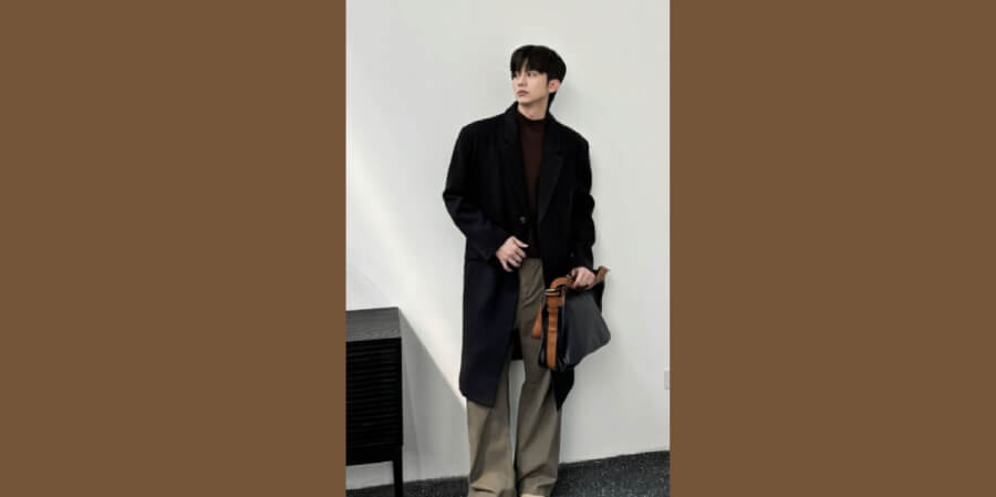 cách phối đồ với áo khoác dạ dài nam
