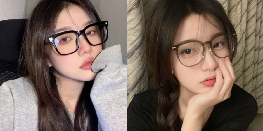 da trắng nên đeo kính màu gì