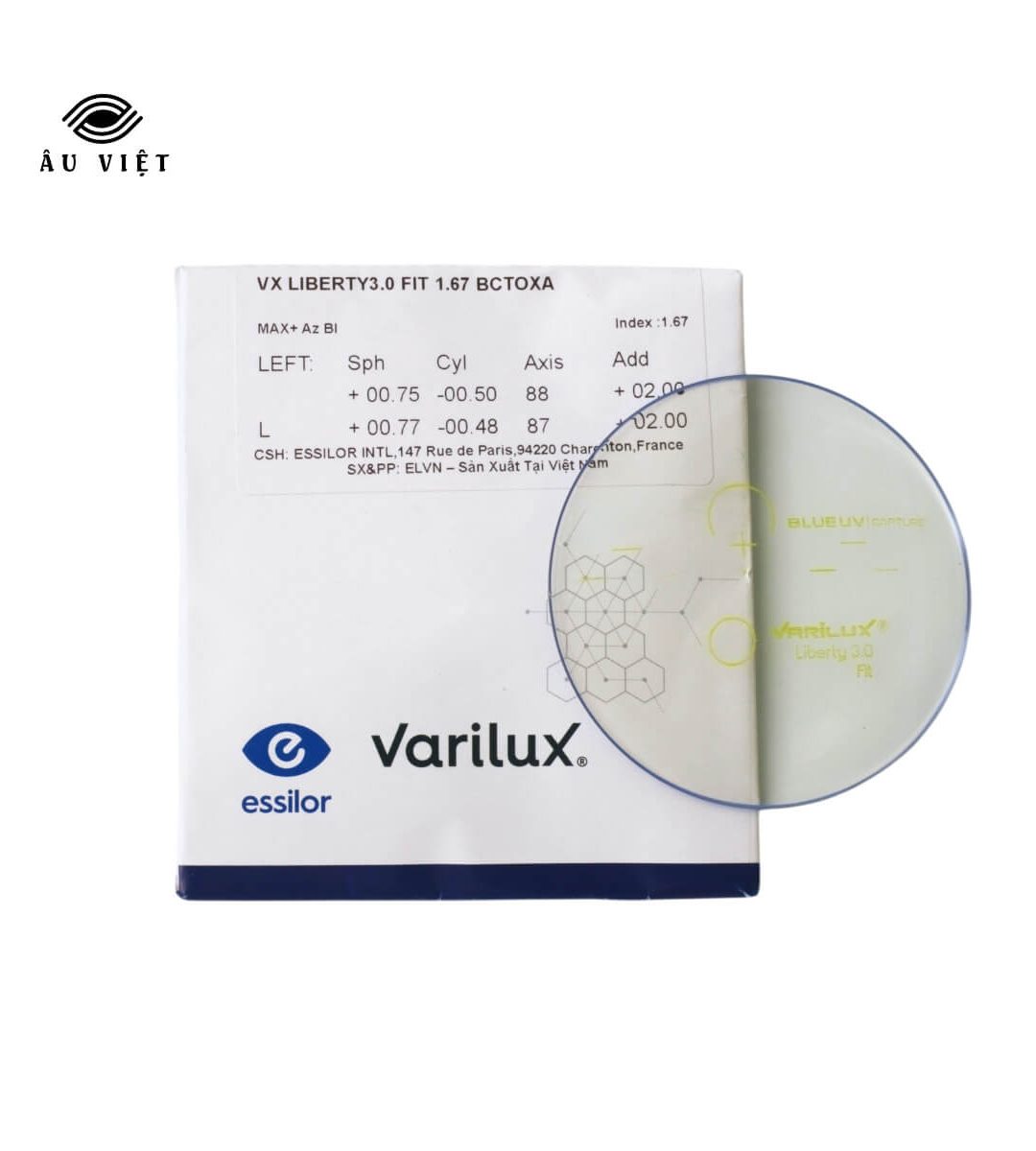 Tròng kính đa tròng VX Liberty 3.0 Fit 1.67 BCTOXA