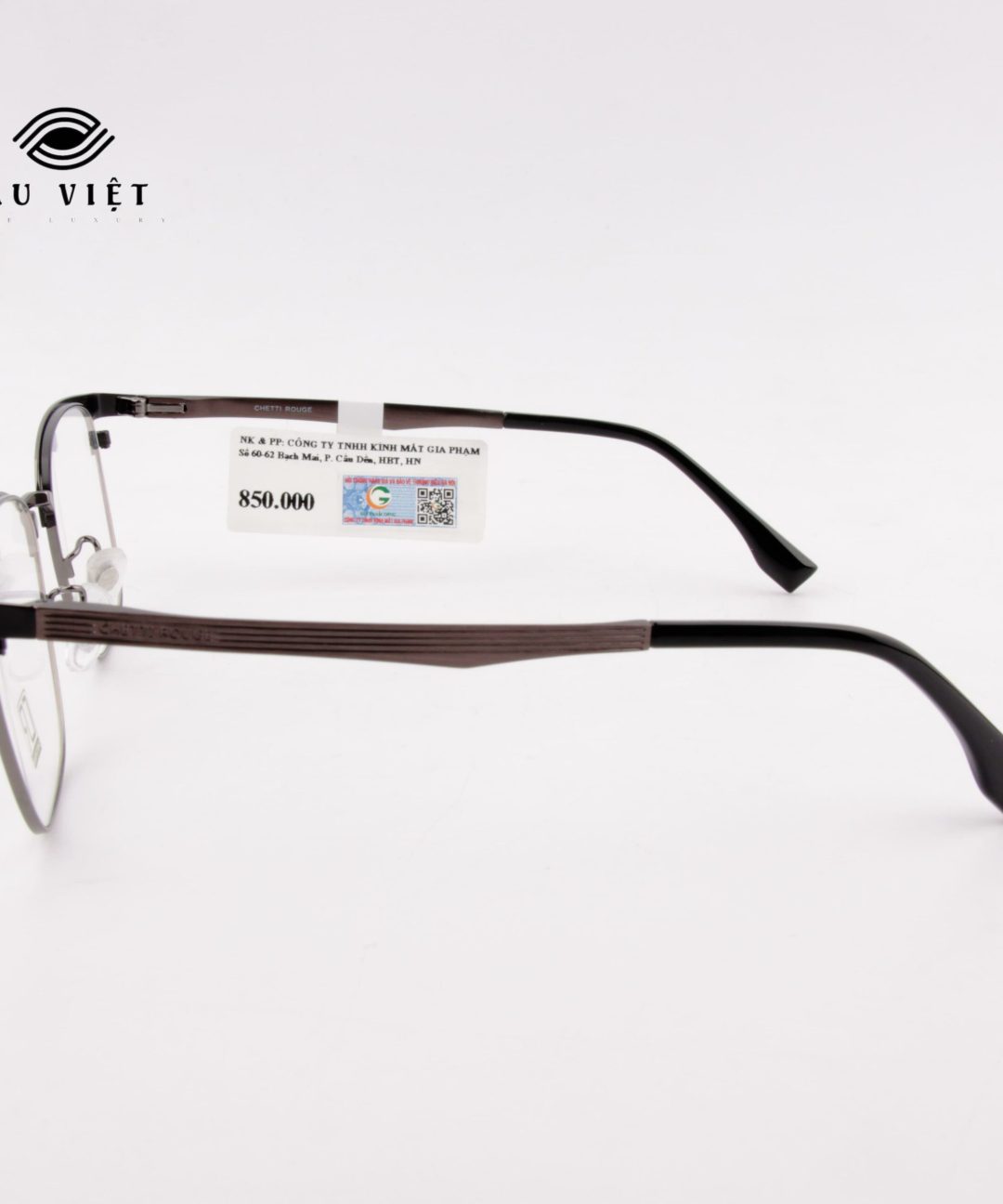 Gọng kính chữ nhật kim loại CHETTI ROUGE CH8200 C3