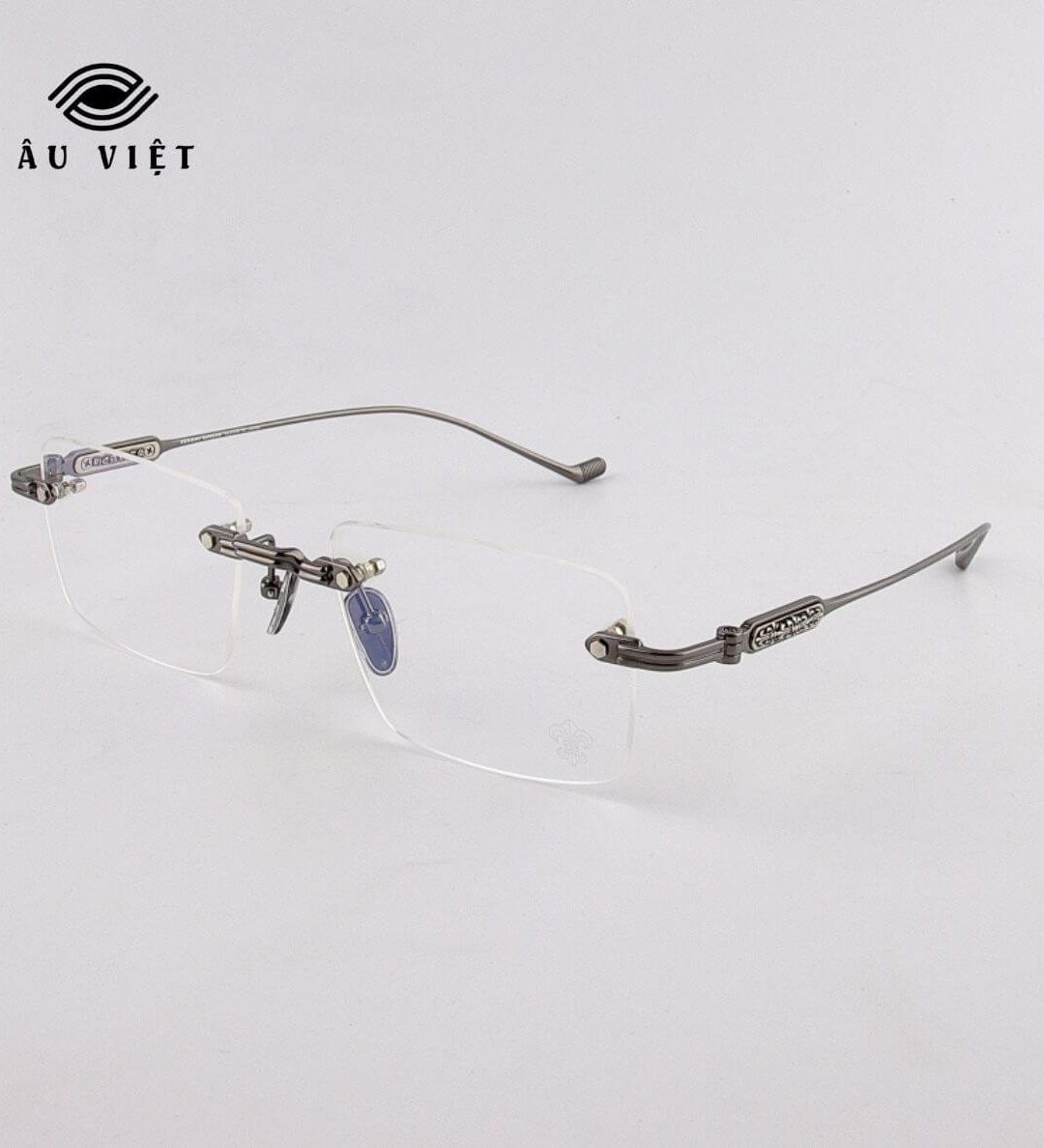 Gọng kính không viền Chrome Heart CH8140 Full box