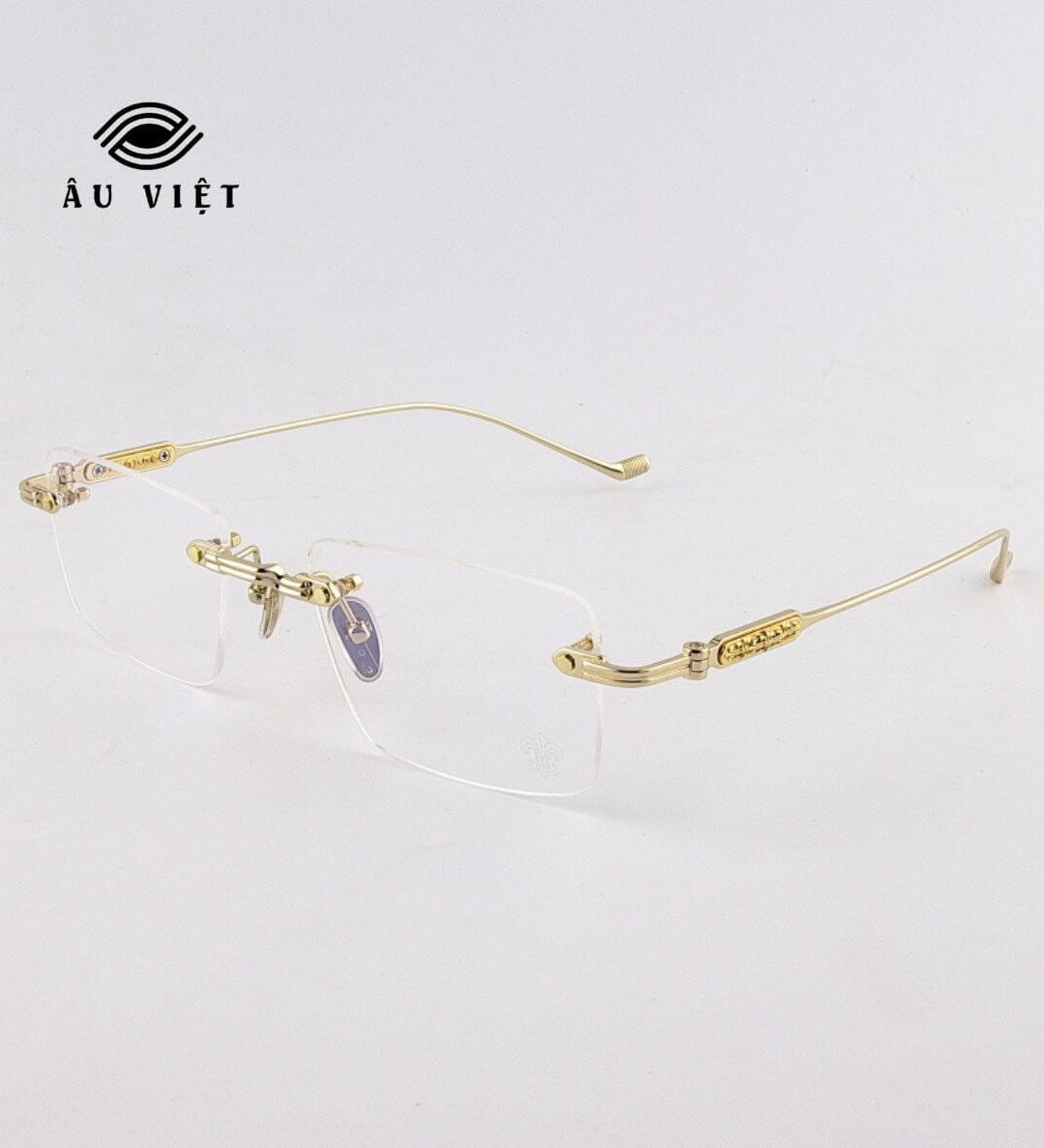 Gọng kính không viền Chrome Heart CH8140 Full box