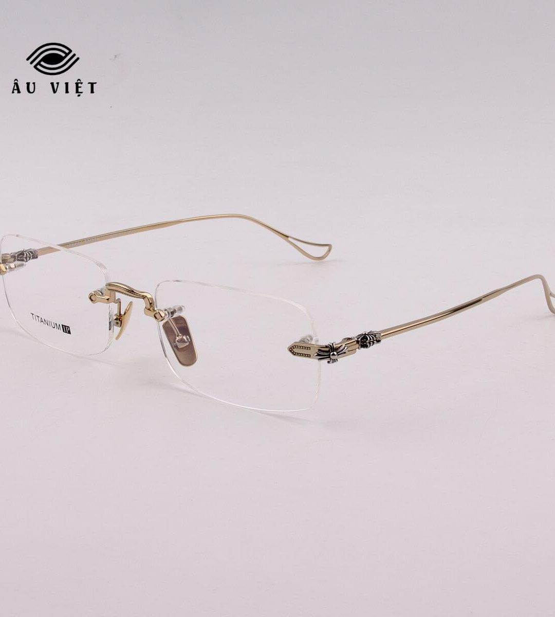 Gọng kính không viền Chrome Heart CH2072 Full box