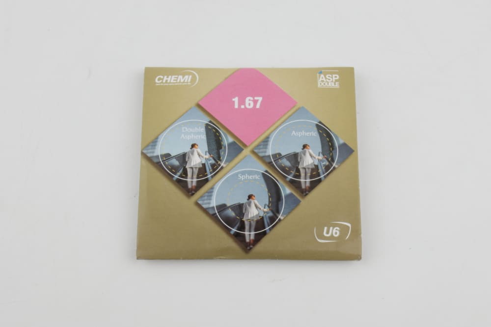 Tròng kính Chemi U6 1.67 Double ASP Siêu Mỏng