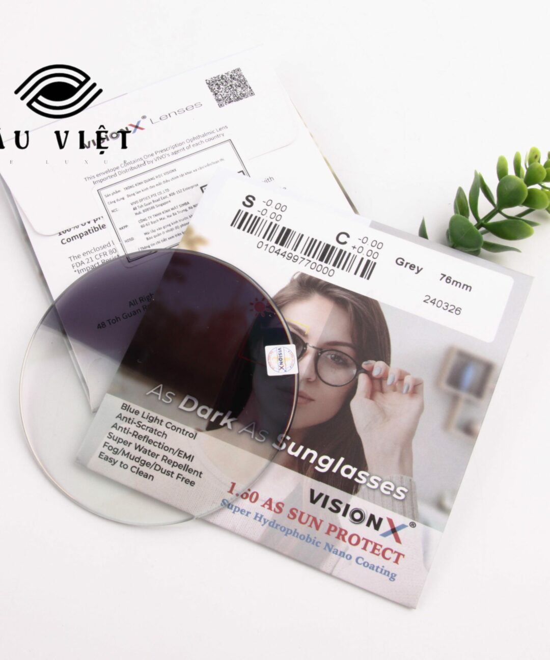 TRÒNG KÍNH ĐỔI MÀU 1.60 VISIONX