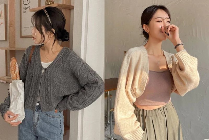 Kết hợp hai item áo dây và cardigan để diện vào ngày lạnh