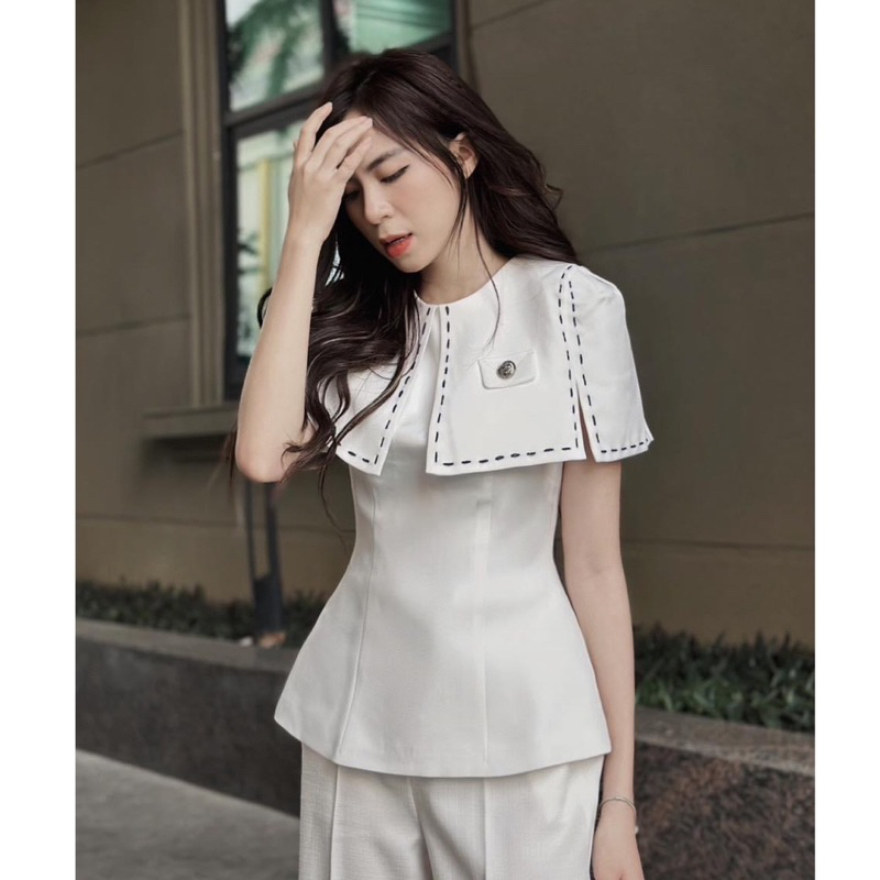 Áo peplum kết hợp cùng quần thun ngắn