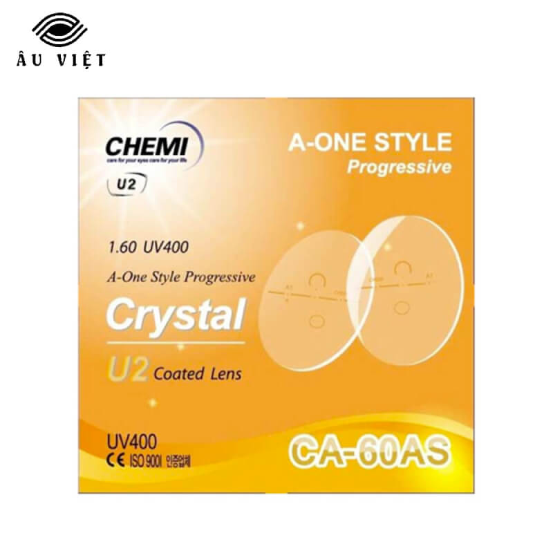 Tròng kính đa tròng Chemi UV400 A-One Style Crystal U2 Coated 1.60