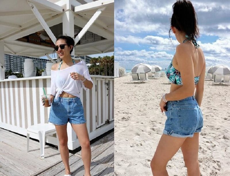 Lên hình cực đẹp với áo thun oversize và bikini