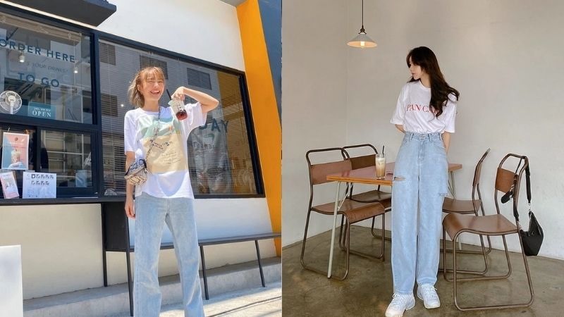 Mix với áo oversize và phụ kiện