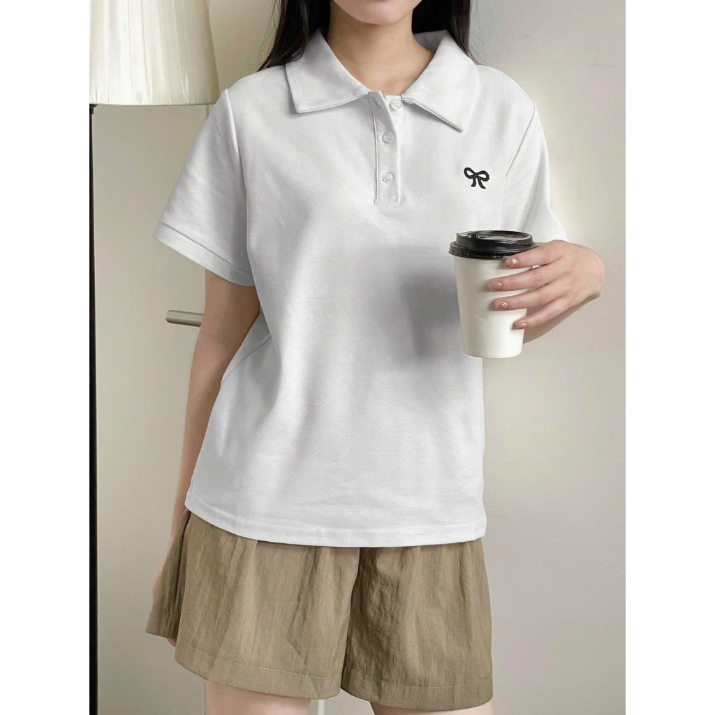 Phối Quần Short Với Áo Polo Nữ