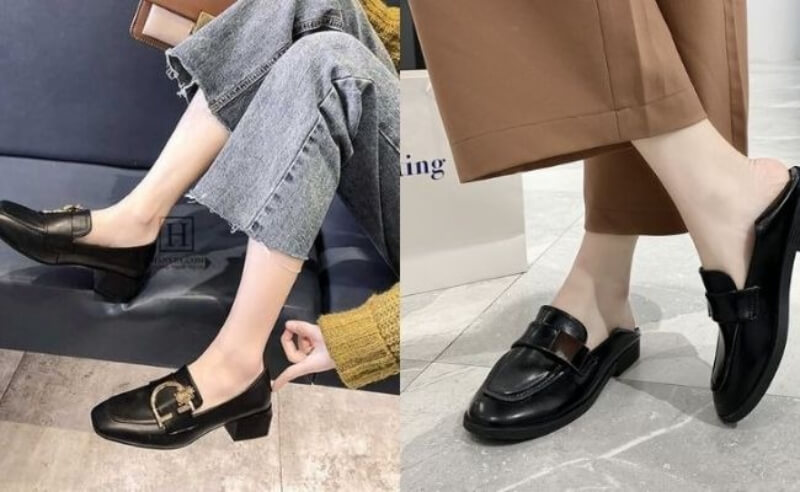 phối đồ với giày loafer nữ