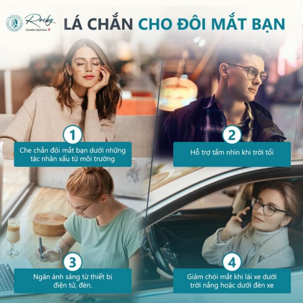 Tròng Kính 2 Tròng Rocky 1.56 Bluecut