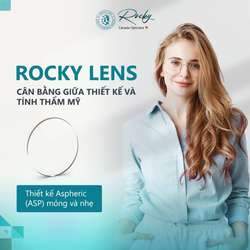 Tròng Kính 2 Tròng Rocky 1.56 Bluecut