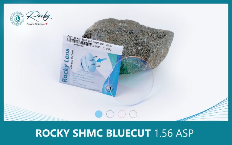 Tròng kính Chống Ánh Sáng Xanh Rocky 1.56 ASP Bluecut SHMC