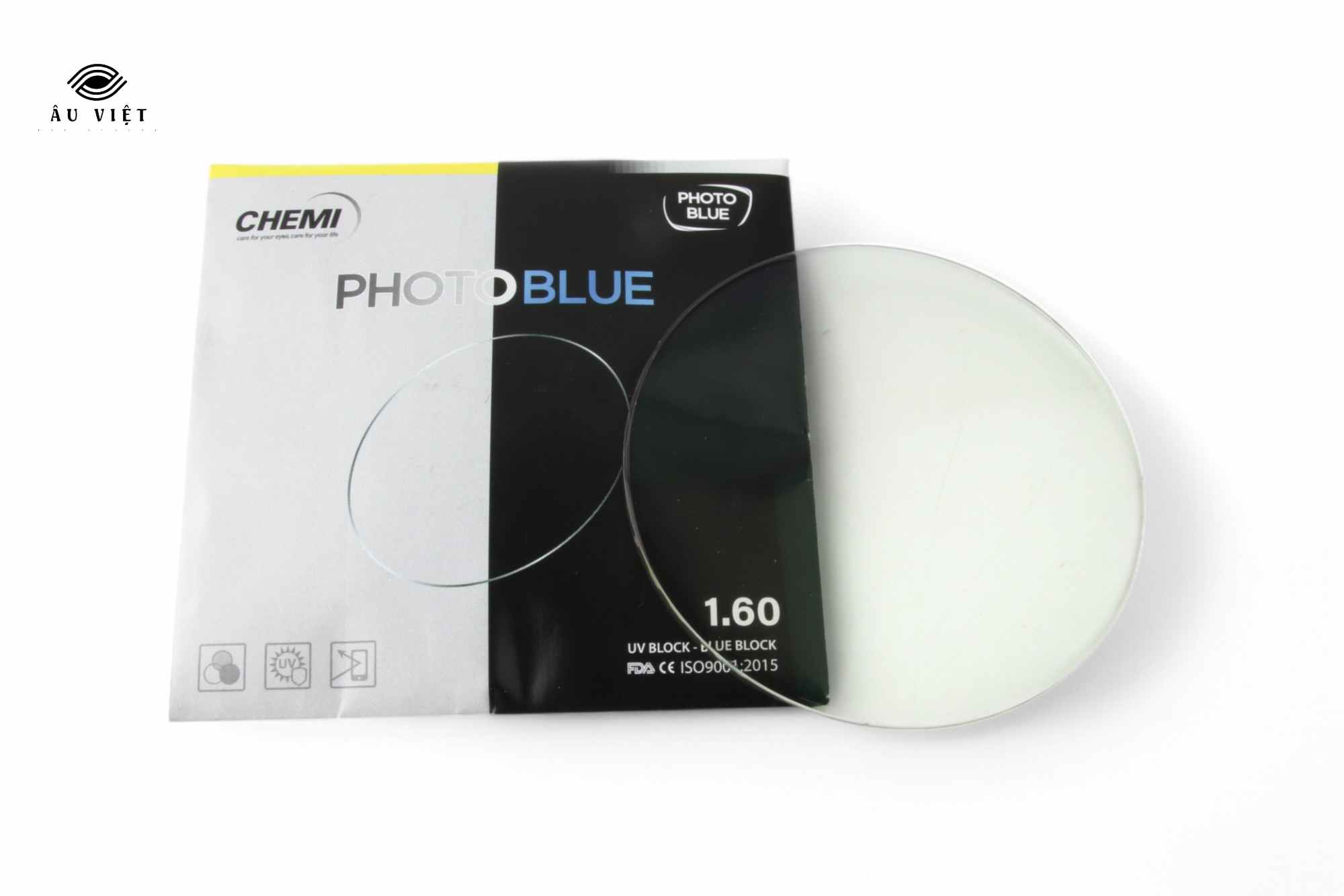 tròng kính đổi màu CHEMI PHOTOBLUE 1.60