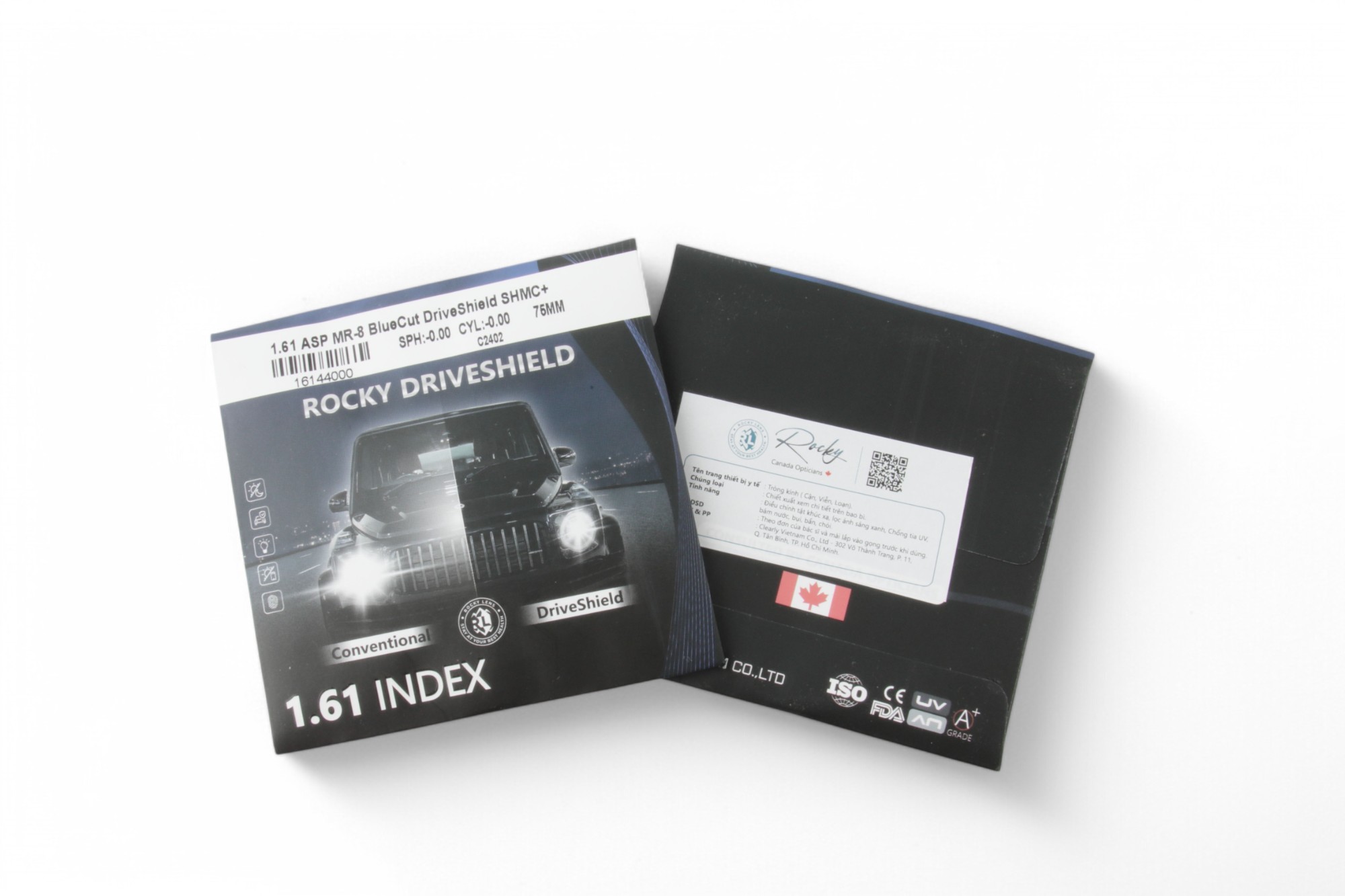 Tròng kính Rocky driveshield 1.61 chống lóa khi lái xe đêm