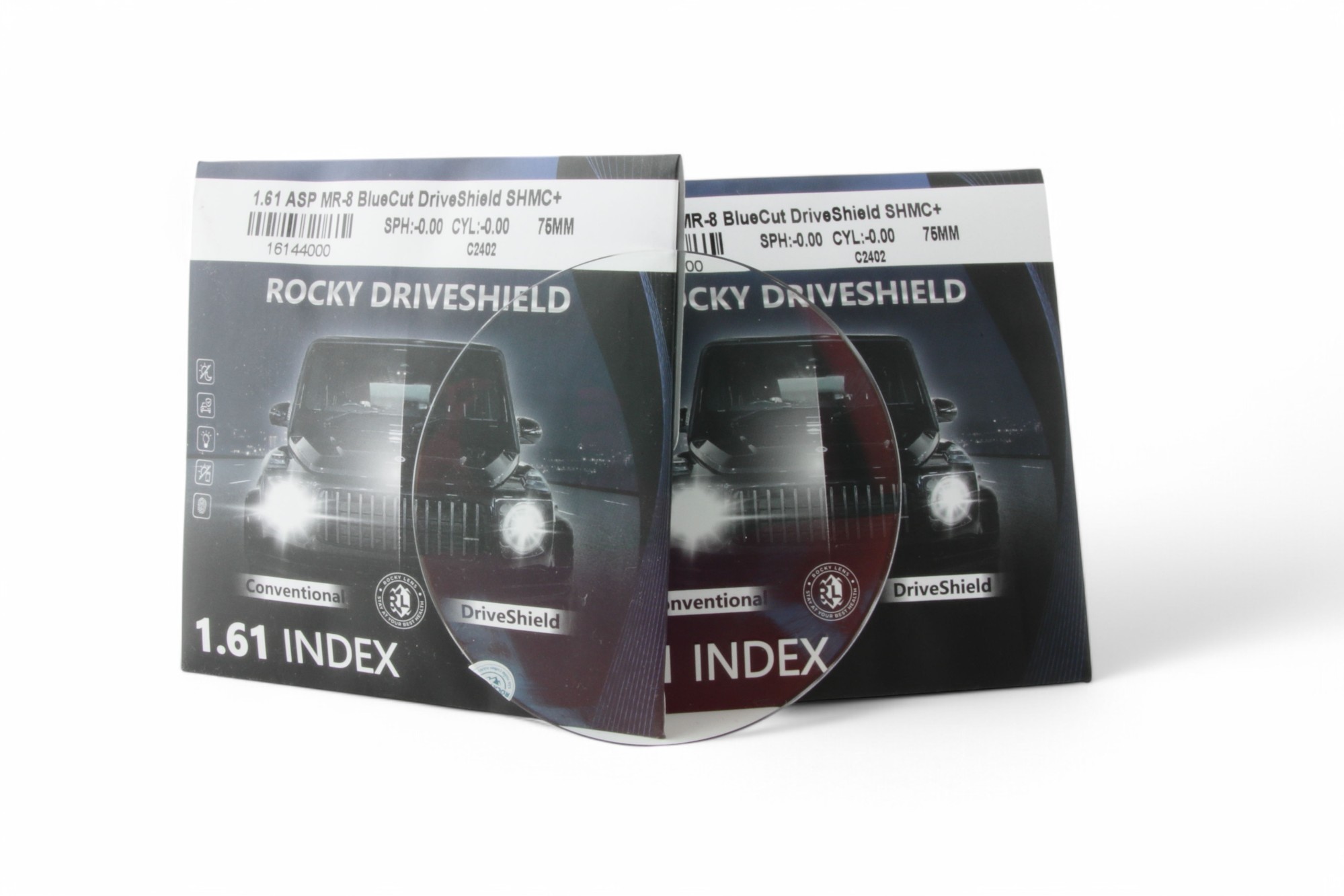 Tròng kính Rocky driveshield 1.61 chống lóa khi lái xe đêm