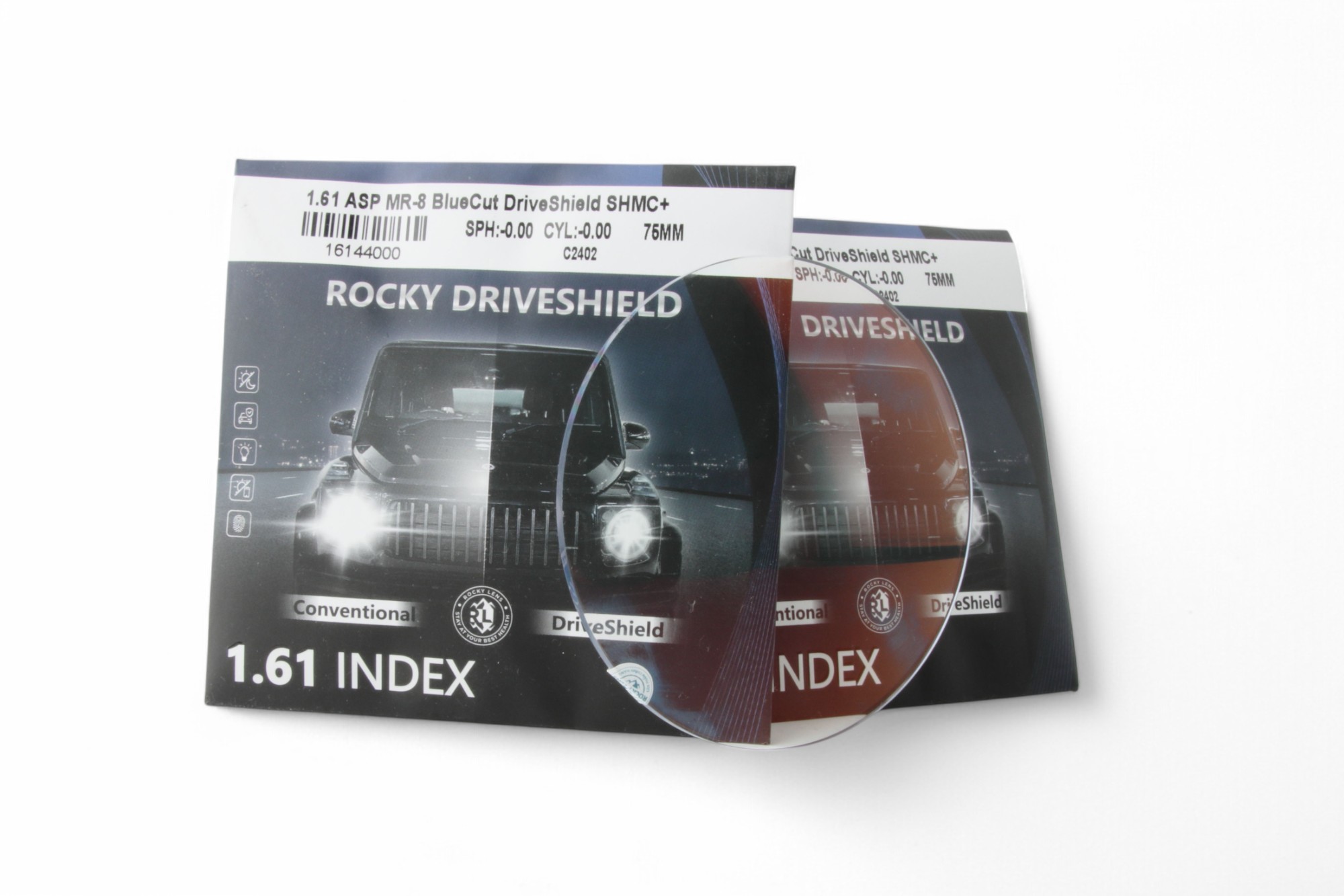 Tròng kính Rocky driveshield 1.61 chống lóa khi lái xe đêm