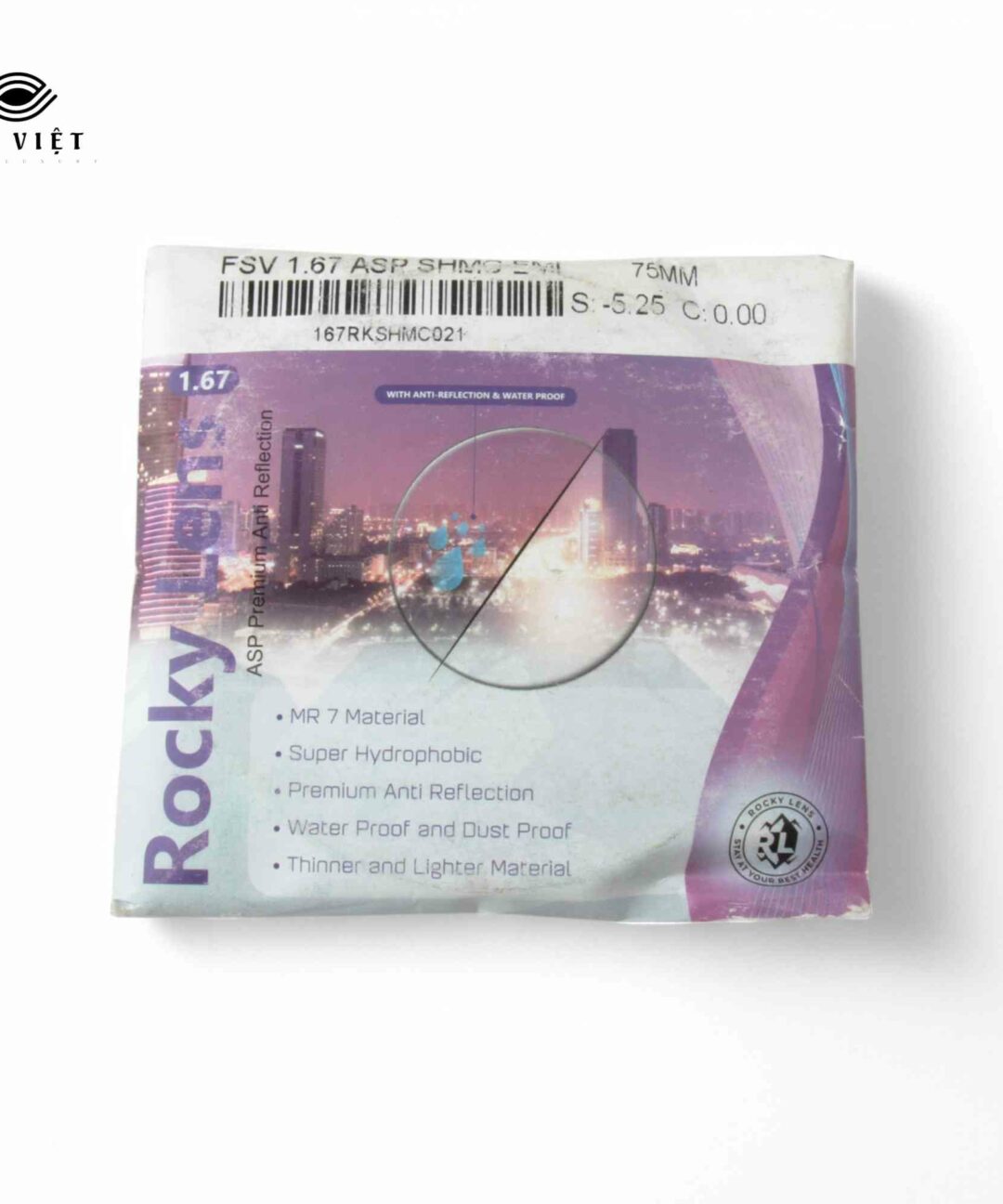 Tròng kính siêu mỏng Rocky lens 1.67